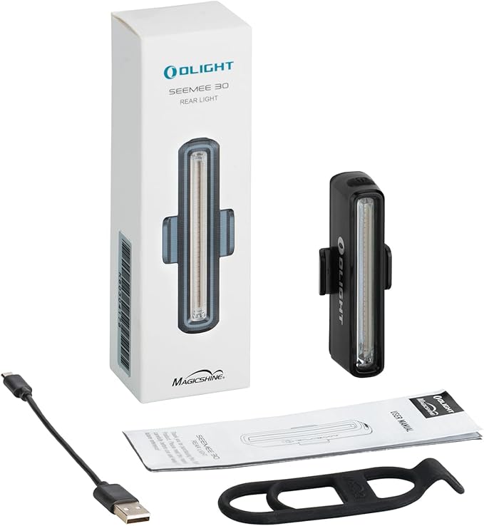 OLIGHT Seemee 30 C Bike Light 30 Lumens Tail Light 230 Degree Visibility, 800m Viewable Range, USB Rechargeable Bike Break Light, IPX6 Waterproof, Road and Urban Cyclists