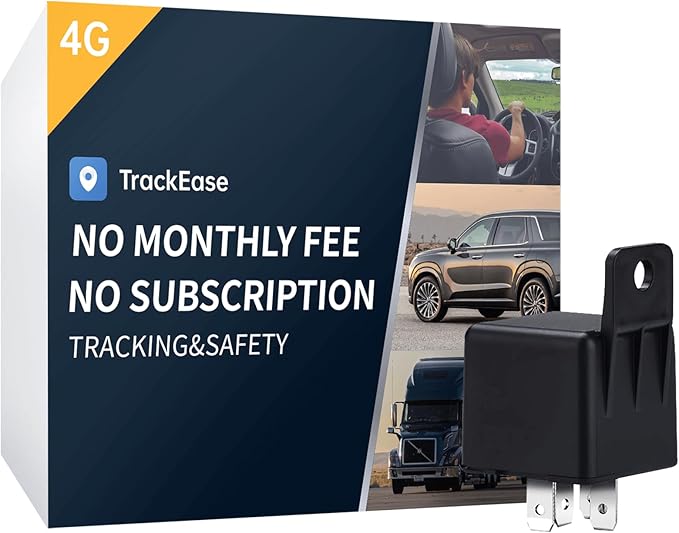 GPS Tracker for Vehicles with Kill Switch, No Monthly Fee, No Subscription, 4G SIM Card and Data Included, Trip History, GeoFence, Driving Alerts, Global Coverage, for Fleets