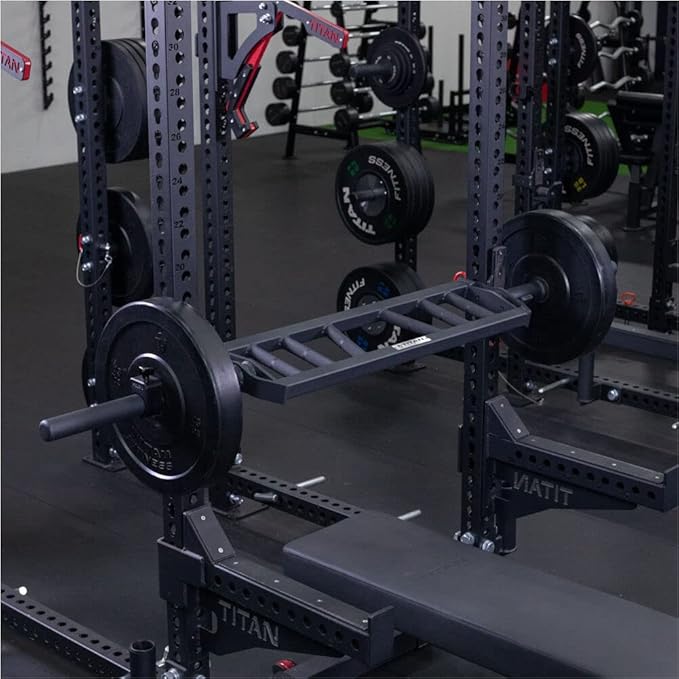 Titan Fitness Hybrid Multi-Grip Olympic Barbell V3, Rated 1,900 LB, Rackable Swiss/Football Bar