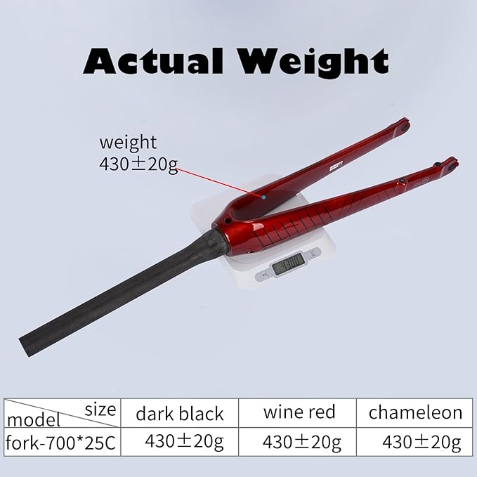 700C Full Carbon Fibre Road Bike Rigid Fork Flat Disc/C Brake Front Fork 1-1/2 Threadless Tube Gravel Road Bikes Quick Release Fork