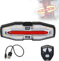 Bike Tail Light with Turn Signals Wireless Remote Control Waterproof Bicycle Rear Light Back USB Rechargeable Ultra Bright Safety Warning Cycling Taillight for Night Riding