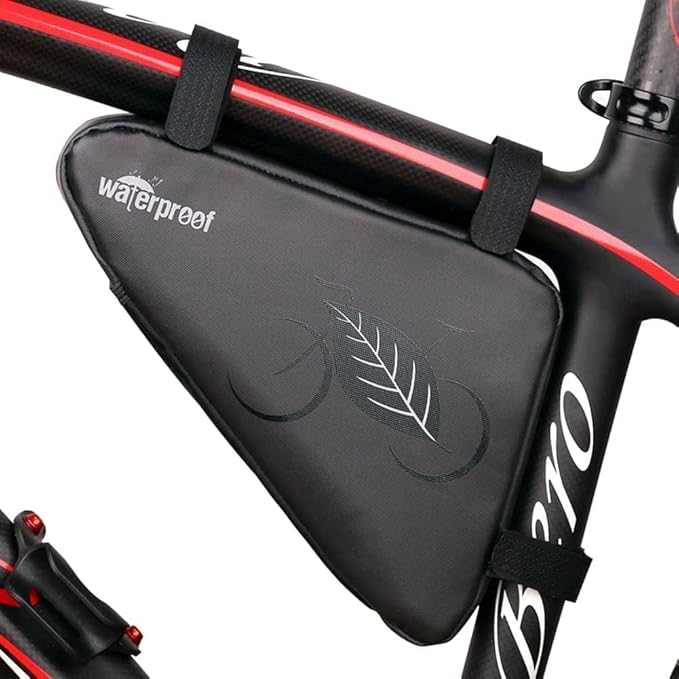 NDakter Bike Bicycle Frame Storage Bag, 2L Waterproof Bicycles Triangle Pouch, Cycling Pack for Phone, Wallet, Keys, Tools, Accessories, Bikes Front Tube Bag for Mountain Road Bike, MTB