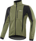 ARSUXEO Winter Warm UP Thermal Softshell Cycling Jacket Windproof Waterproof 15-k
