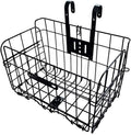 Folding Bike Front Basket Bicycle Wire Basket with Handles Easy Installation on Front Handlebar