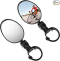 QWORK Bike Mirrors, 2 Pack 360-Degree Rotatable Handlebar Mirrors for Safe Cycling, Cycling Rear View Mirror