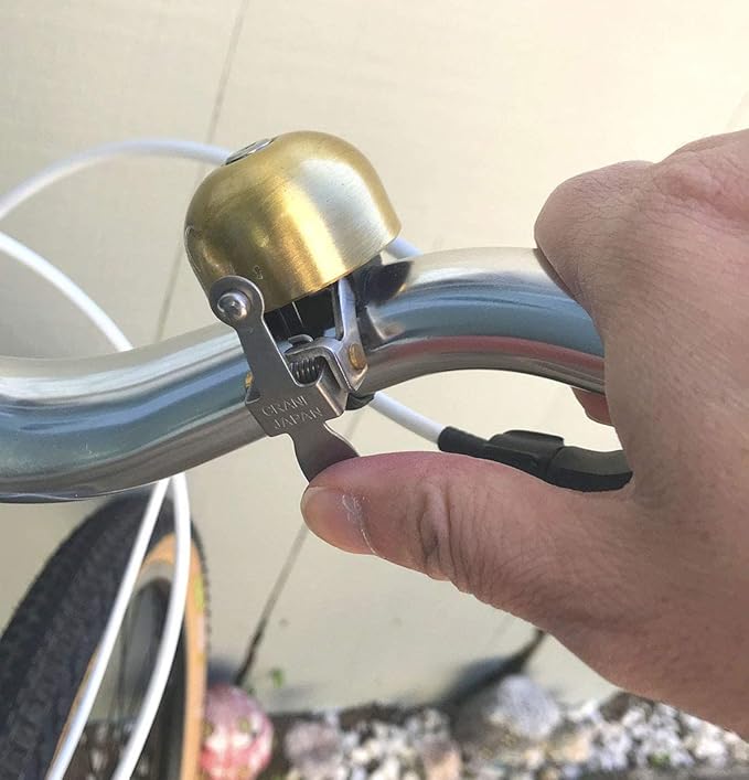 Crane Bike Bell E-Ne Bicycle Bell, Made in Japan for Road Bikes or Mountain Bikes, Fits All Handle Bar Sizes & Types