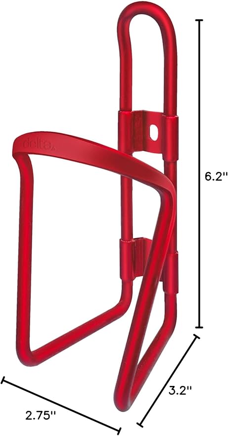 Lightweight Bike Water Bottle Holder by Delta Cycle - Bottle Cage Holder Mount - Compatible with Any Standard Water Bottle - Easy Installation Quickly Mounts to Any Bike