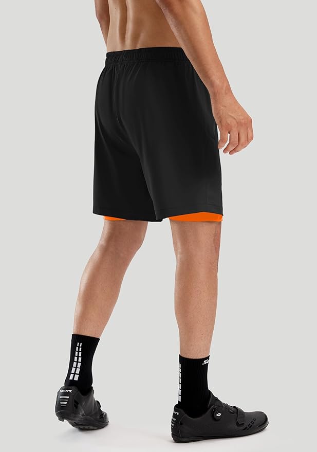 Bikewa Men's Mountain Bike Shorts 3D Padded Loose-fit Riding Biking Cycling Bicycle Biker Shorts for Men Zipper Pockets
