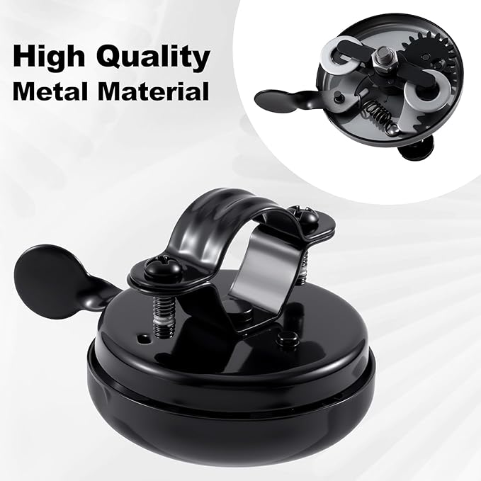 Fully Metal Bike Bell, Loud Clear Sound Bicycle Bell for Adult Bikes, Classic Cycling Horns