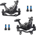 Zoom DB-680 Bilateral Caliper Disc Brake Dual Piston, 2PCS Front/Rear Black, Line Pulling Brakes Bicycle Brake Set for MTB, Mountain Bike and Electric Bike