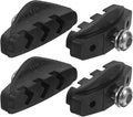 4pcs Road Bike Brake Pads Set with Rubber C-Brake Blocks, Black Bicycle Brake Pads for Outdoor Cycling, Compatible with C-Brake Systems