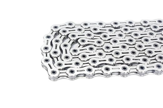 PYC SP1101 11-Speed Bike Chain, 116 Links (116L), Super Lightweight Hollow-Pin Bicycle Chain for Mountain (MTB) & Road Bikes, Compatible with Shimano, SRAM, Campagnolo (Silver)
