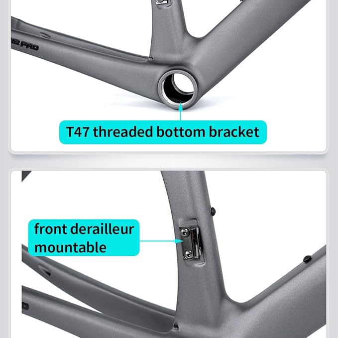 Carbon Road Bike Frameset 700c Disc Brake Bike Frame 46/48/50/52/54cm Breakwind Racing Frame Thru Axle 12 * 100/12 * 142mm Internal Routing