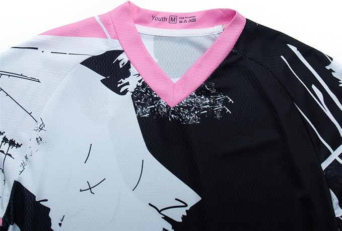 Men's Mountain Bike Jersey Long Sleeve MTB Off-Road Motocross Jersey Quick Dry Downhill&Motocross Shirts