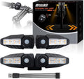 Bike Tail Light with Ultra-Bright Turn Signal Projection, 5 Modes-Wireless Horn Alarm Bicycle Tail Light 30 LED IPX4 Waterproof USB Rechargeable Rear and Front Cycling Lights for Road Safety