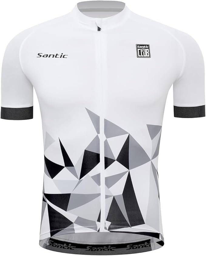 Santic Men’s Cycling Jersey Short Sleeve Bike Shirts for Men Bicycle Jacket with Pockets Breathable & Quick Dry Yorkson