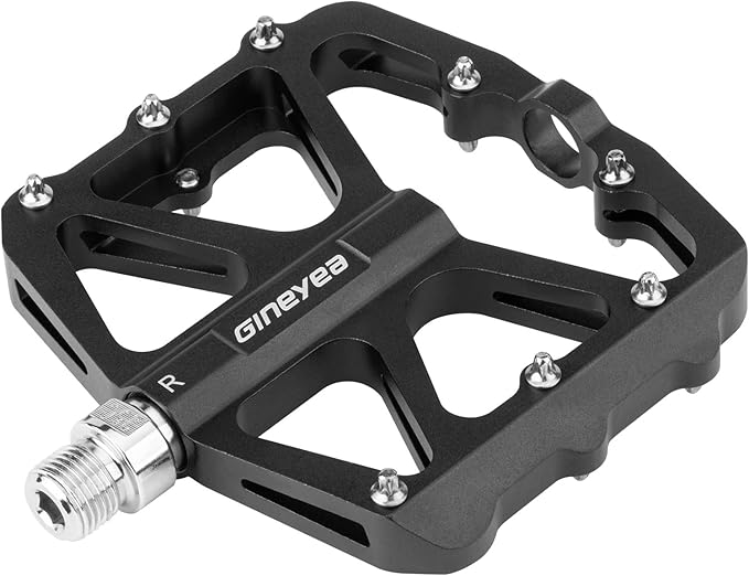 Bike Pedals, Universal Fit Bicycle Pedals Aluminum 9/16" Sealed Bearing Lightweight Wide Flat Platform for Road Mountain BMX MTB Bike