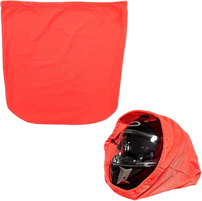 Motorcycle Helmet Bag, Helmet Protection Drawstring Bag Made of Nylon Cloth, Large Capacity Helmet Storage Bag for Motorcycle Bicycle, Universal Motorcycle Accessories (Orange)