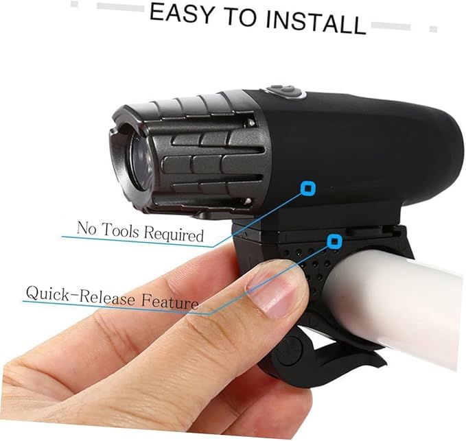 USB Rechargeable Bike Light Kit Led Front Rear Bike Lights Easy to Install