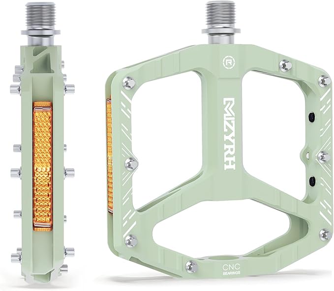 MZYRH Mountain Bike Pedals MTB Pedals,9/16" Non-Slip Lightweight Aluminum Alloy Bicycle Pedals for Road Mountain BMX MTB
