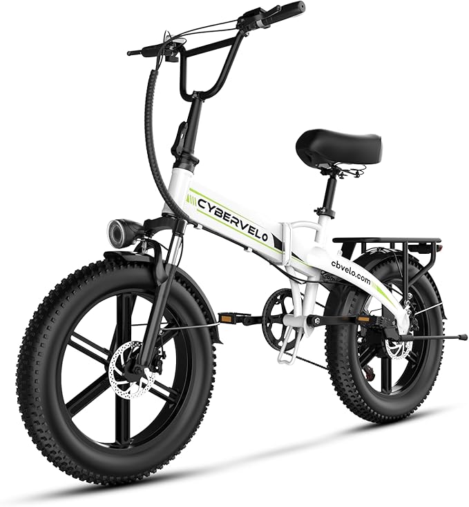 1000W Folding Electric Bike,48V 20AH Removable Battery EBike,30+MPH,80 Miles Max Range Electric Bike for Adults, 20" Fat TireFoldable ebike, Adult Electric Bicycles