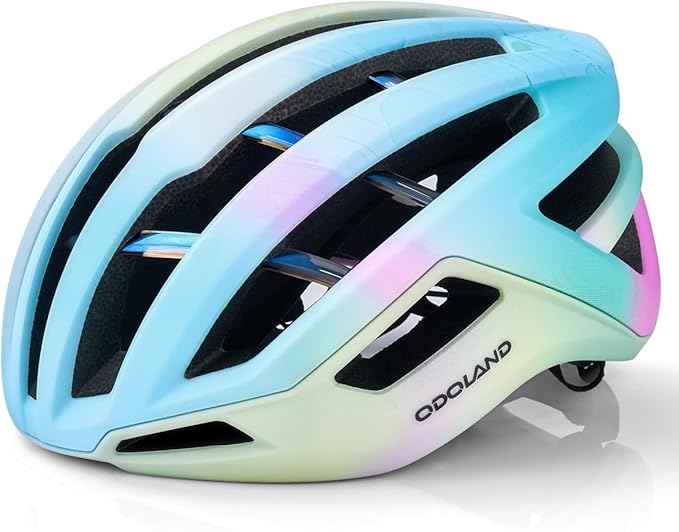 Odoland Adult Bike Helmet - Super Ventilation & Impact-Resistant Frame, Adjustable Dial System Lightweight Bicycle Helmet for Mountain, Commuting, Road Cycling