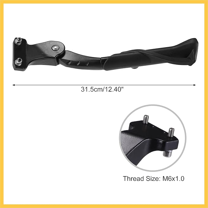 Fit 20-22 Inch Bicycles Adjustable Bicycle Stand with Central 2 Holes Non-Slip Side Stand Kickstand Bicycle for Mountain Bike E-Bike Trekking Auto Replacement Parts