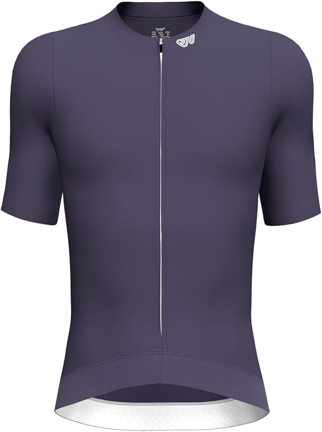 Wulibike Men's Cycling Jersey Short Sleeve - Slim Fit - Breathable Bike Shirt for Lean & Lightweight Cyclists (Runs Small)