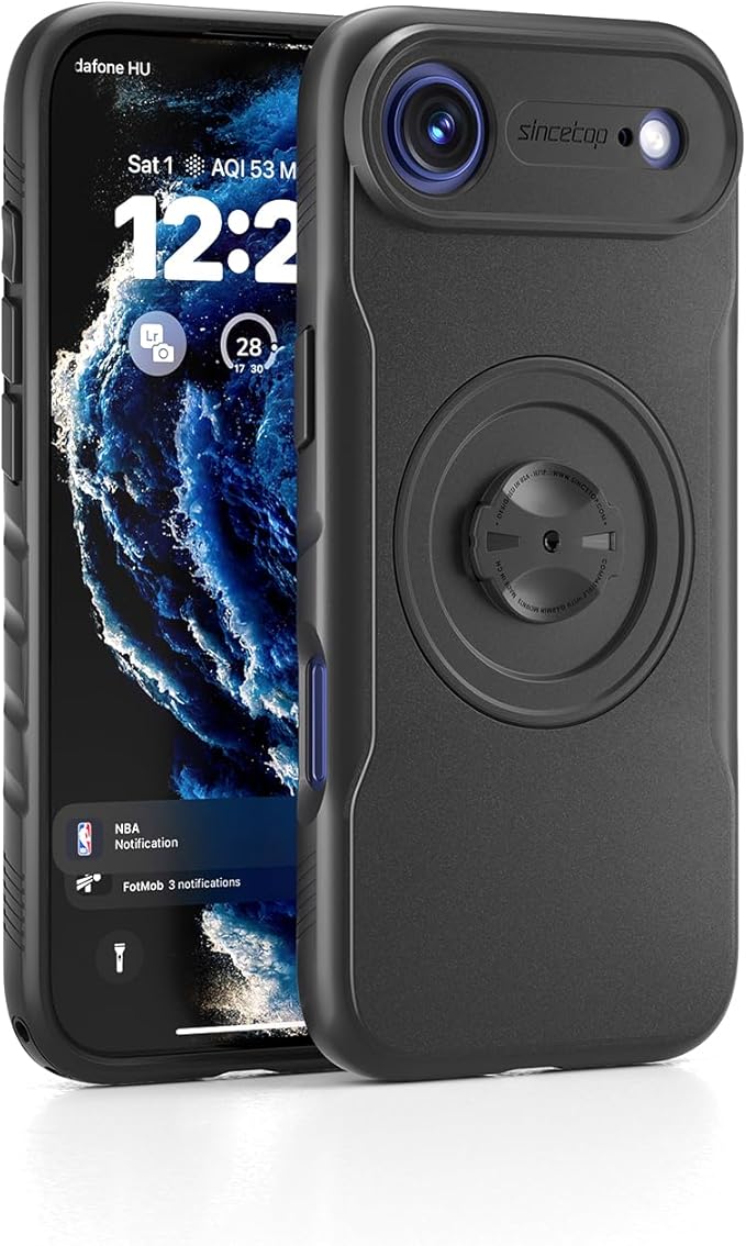 Bike Phone Case for iPhone Air – Shockproof & Slim with Built-in Lock, Compatible with Garmin-Style Mounts, Quick-Release for Road & MTB Cycling