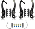 CNC V Brake Set, Bicycle Linear Pull V Brakes for Front/Rear Wheel, Long Arm 110mm, Black …
