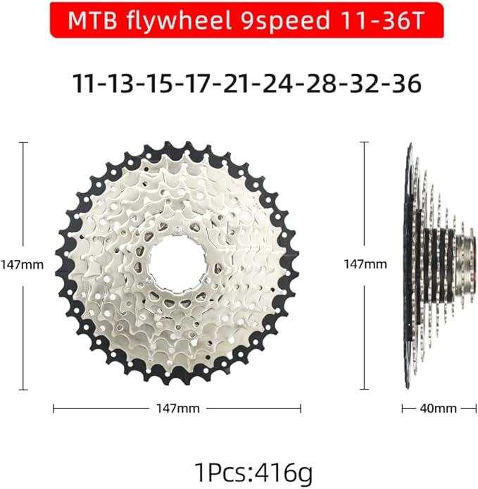 CYSKY 8/9/10/11/12-Speed Cassette 11-25T/28T/32T/34T/36T/40T/42T/46T/50T/52T Bike Sprocket Freewheel Compatible with Shimano, Sram HG Hub, Fit for Mountain Bike, Road Bike, MTB Cassette