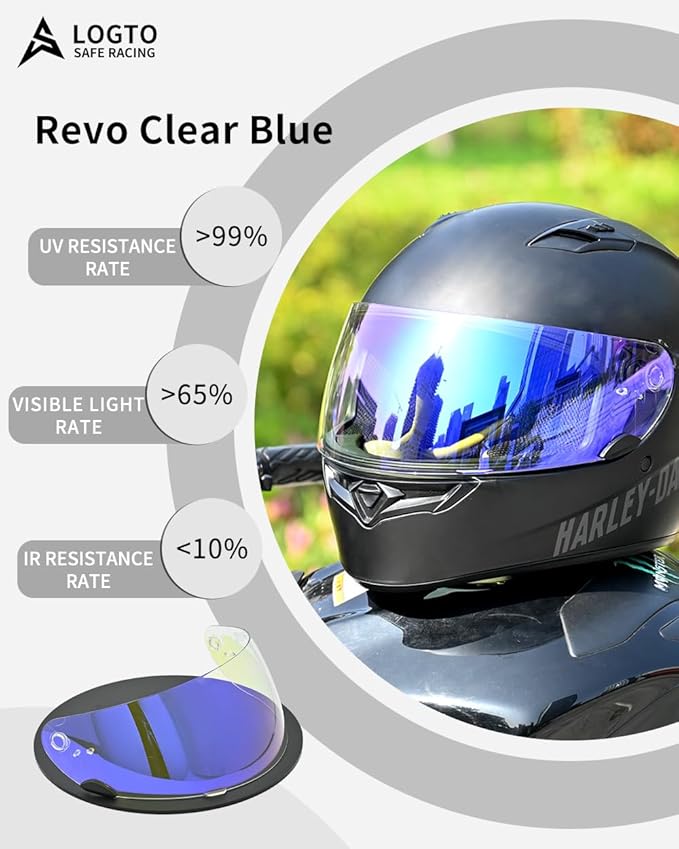 Replacement Motorcycle Helmet Visor Shield for Star RS-1 Vortex Qualifier Revolver Helmet Accessories Universal