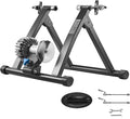 VEVOR Bike Trainer, 26-29 Inch & 700C Wheels, Foldable Fluid Bicycle Stationary Trainer Stand for Indoor Exercise Riding with Quick Release Skewer & Front Wheel Riser Block, Fits Road Bikes, Black