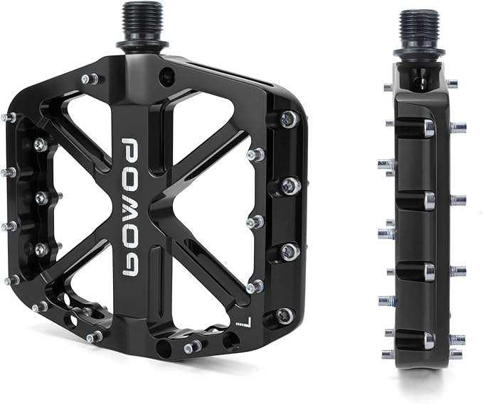 Bike Pedals 9/16" Lightweight Non-Slip Bicycle Platform Pedals - Fits Most Adult Bikes & Mountain Bikes &MTB, Road Bikes and Slip-Resistant Design