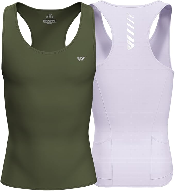 Lo.gas Sleeveless Cycling Jersey Men, Biking Base Layer Breathable and Lightweight with Back Pocket Sports Vest