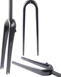 Gravel Carbon Fiber Rigid Fork 700C Carbon Fiber Road Bike Rigid Fork QR 9Mm Disc Brake Thru Axle 1-1/8'' Straight/Tapered Tube Light Bicycles Front Forks
