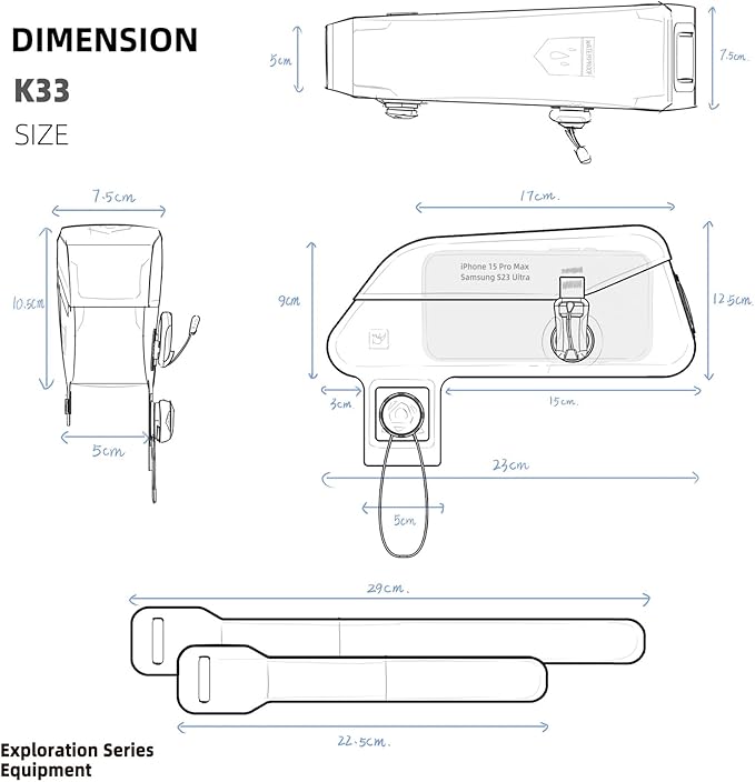 HUNTVP Top Tube Bike Bag with Magnetic Flap Waterproof Bike Frame Bag Bicycle Top Tube Bag Cycling Pouch Tools Storage Bag for Bike