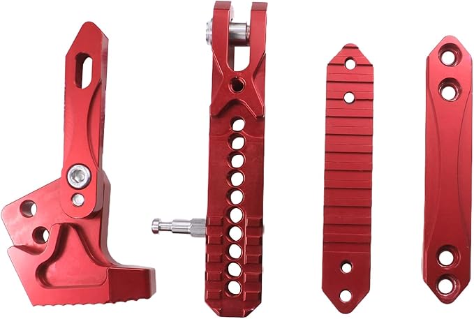 Universal Motorcycle Kickstand Adjustable Foot Side Support Parking Kickstand for Electric Motorbike Parking Foot Side Support Stand (red-1)