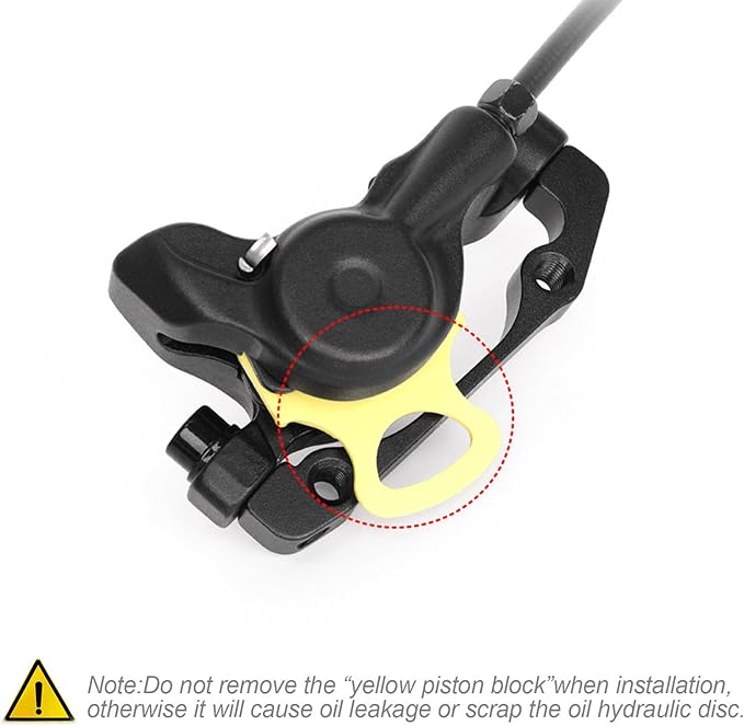 Zoom HB875 Hydraulic Disc Brakes Set, Black, Mountain Bike Left Front 1400mm Right Rear 800mm, Adapter Fit EBike Fat Bike Bicycle for Mountain Bike, Road Bike