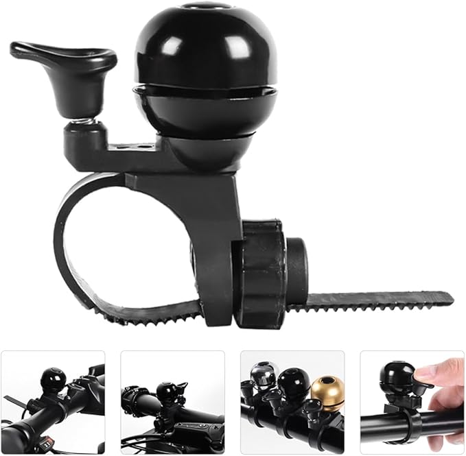 Healifty Vintage Bike Bell for Scooter and Mountain Bicycle Handlebar, Loud Sound Ring Bell Accessory, Black Bagged, Suitable for ’s Outdoor Cycling