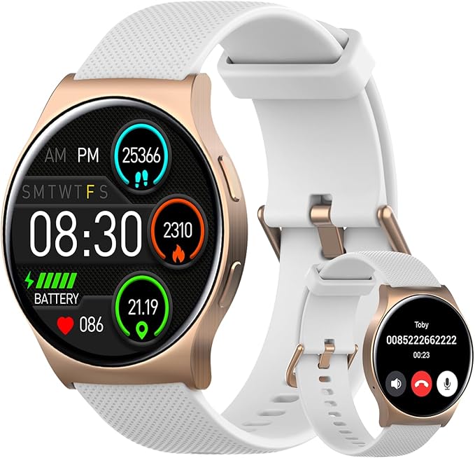 BENIO Smart Watch (Answer/Make Call), AI Watch Faces, 1.43" AMOLED with AOD, IP68 Waterproof Fitness Tracker, 24/7 Heart Rate/SpO2/Sleep Monitor/Stress, 110+ Sports Modes, Compatible Android & iOS