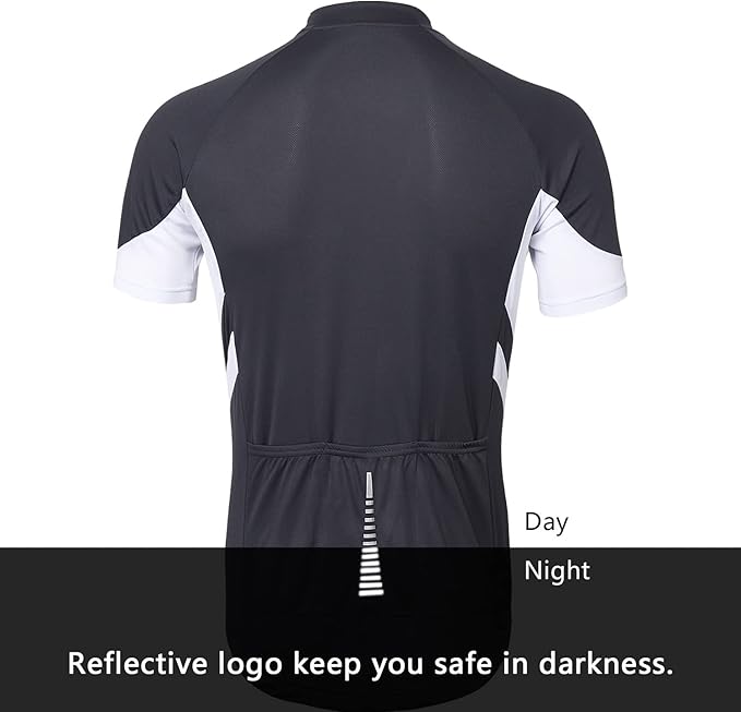 ARSUXEO Men's Short Sleeves Cycling Jersey Bicycle Biking Bike Shirt 636