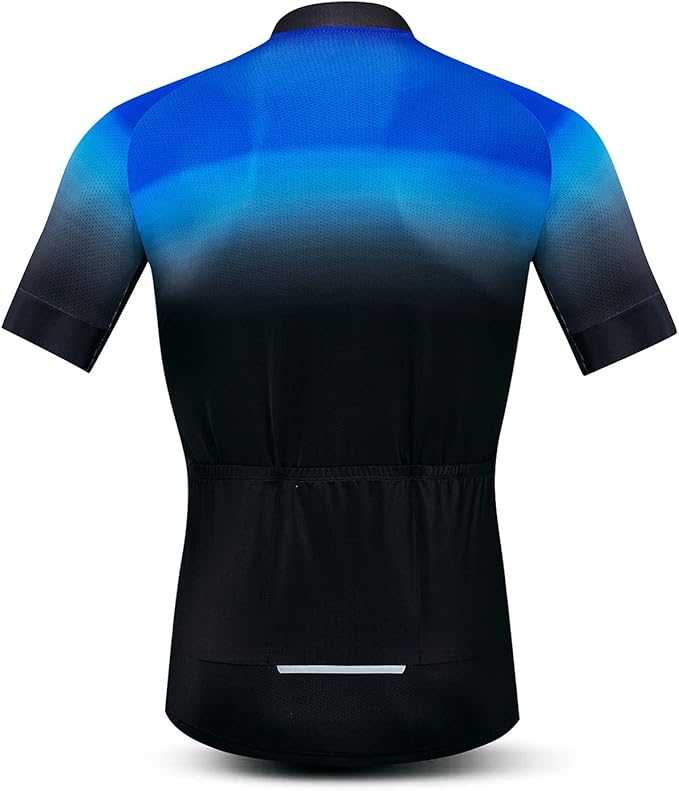 Men's Cycling Jerseys Tops Biking Shirts Short Sleeve Full Zipper Bike Clothing