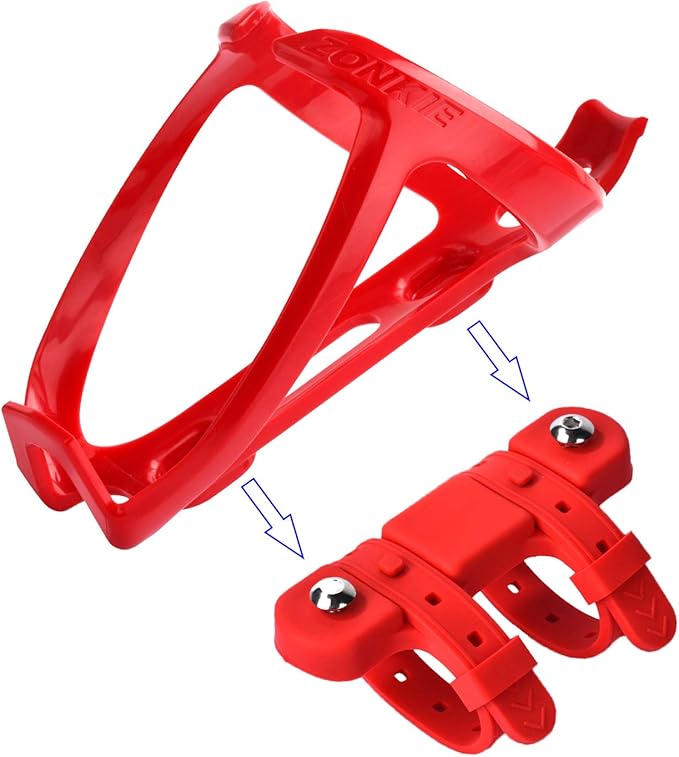 ZONKIE Bike Bottle Cage Mounting Base, Cup Mounting Base for Many Kinds Bikes, Fits Most Stroller Drink Holder, Silicone Material, Many Colors are Available.