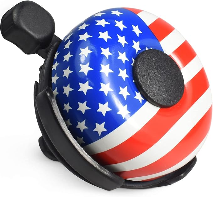 MARQUE Bike Bell for Adults & Kids – Nice, Loud, Crisp Ding Sound Bicycle Bell – Must Have Bicycle Accessories for Mountain MTB, Beach Cruisers, Commuter, Kids Bike – Easy to Install on Handlebar