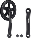 WEEROCK Prowheel Bike Crankset 1 Piece/Single 32T Charing Crank Set with 170mm Arm and Doulbe Chain Covers for Bicycle MTB, Folding Bikes, Compatible with 6/7/8/9/10 Speeds Freewheel