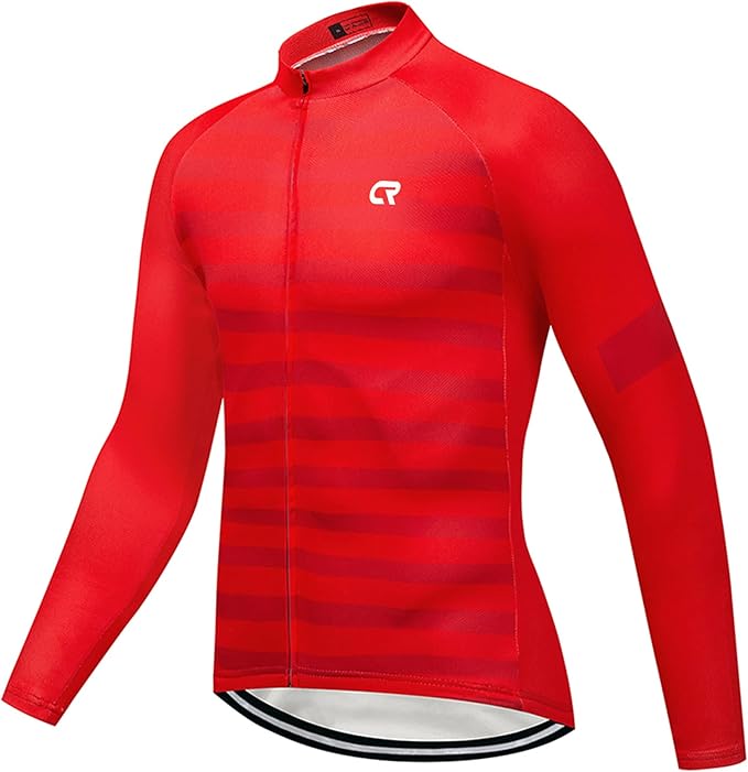 Coconut Ropamo CR Long Sleeve Cycling Jersey Mens, 3+1 Zipper Pockets Bicycle Tops Quick Dry Breathable Biking Shirt