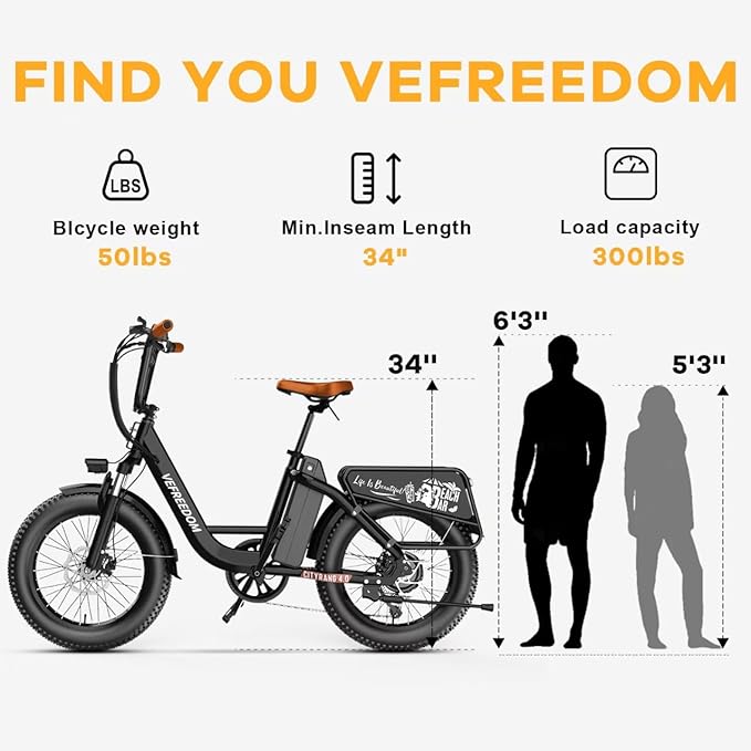 EUY 1500W Peak Electric Bike for Adults, 48V 20Ah Removable Battery Max Range 80Miles & 30MPH Electric Bicycle, 20''×4.0" Fat Tire Ebike,Fast Cargo Ebikes,Commute Mountain E-Bike UL Certified
