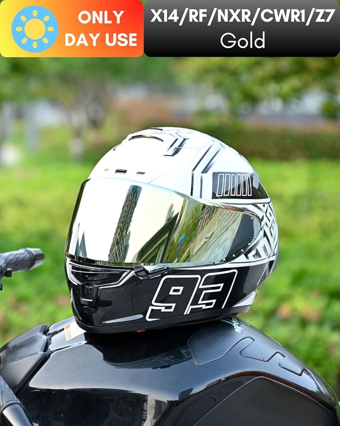CWR-F1 Shield for RF-1200 Visor X14 NXR RF-SR Z7 Motorcycle Helmet Visor Replacement Sun Protection Anti-Scratch, Universal