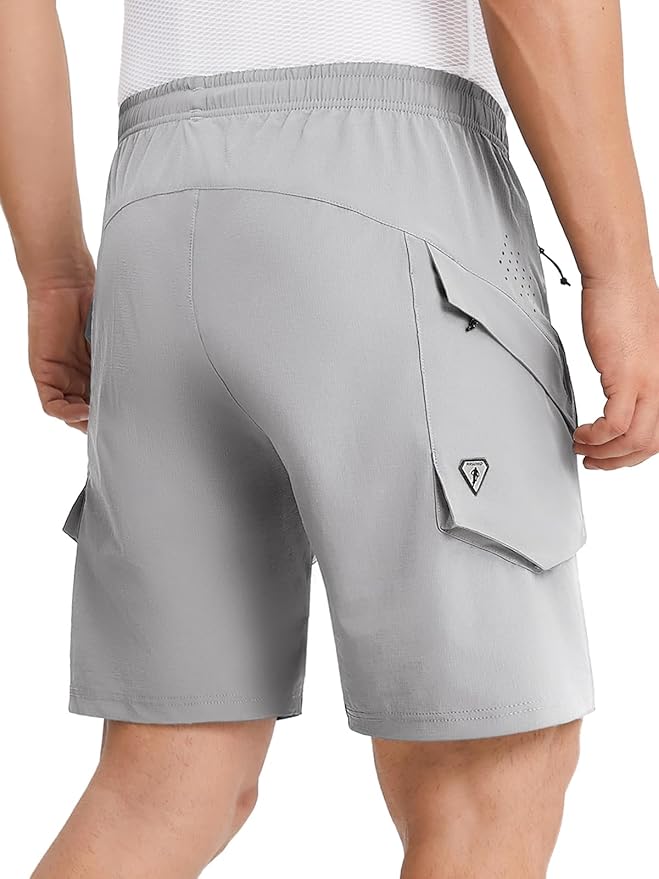 ARSUXEO Mens Mountain Bike Shorts Loose Fit Padded Bike Shorts Cycling Shorts Water-Resistant
